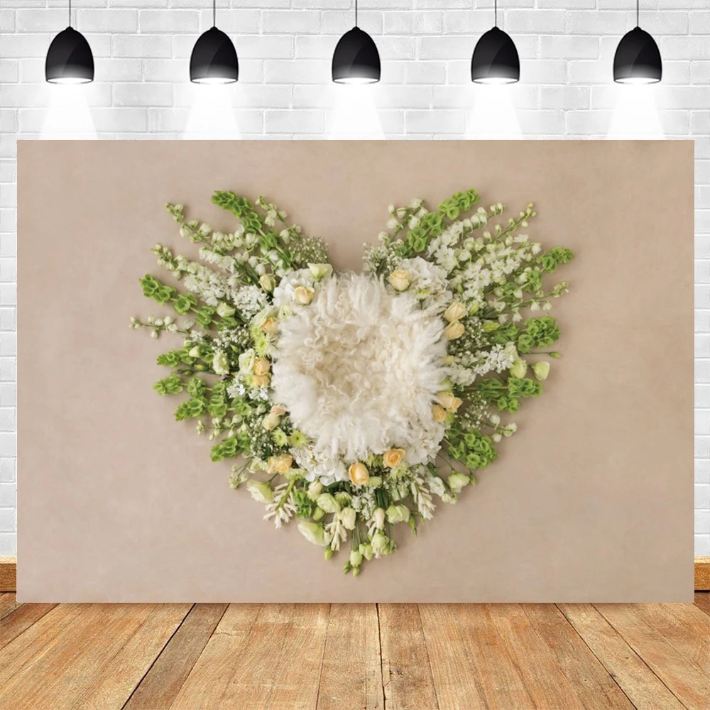 Виниловый фон для фотостудии новорожденные дети Цветы Листья тема пола реквизит