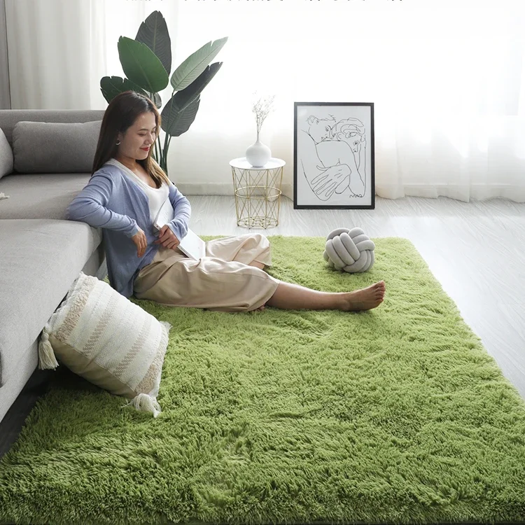 Ковры зеленый ковер для спальни гостиной прикроватное одеяло плюшевый напольный