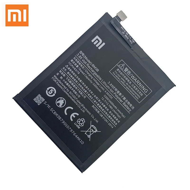 xiao mi 100 original battery bm3b for xiaomi mix 2 2s mix2s 3300mah high capacity rechargeable phone replacement batteria akku free global shipping
