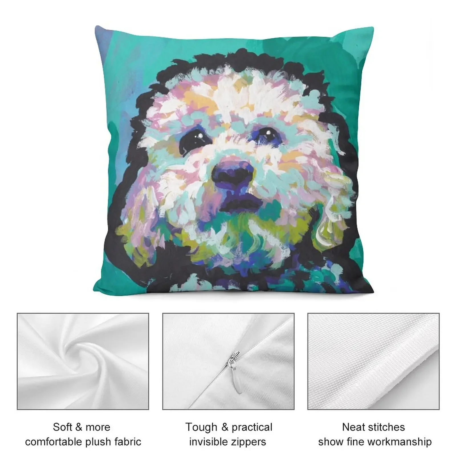 Пудель Мальтипоо Собака Яркая красочная поп-собака искусство Декоративные