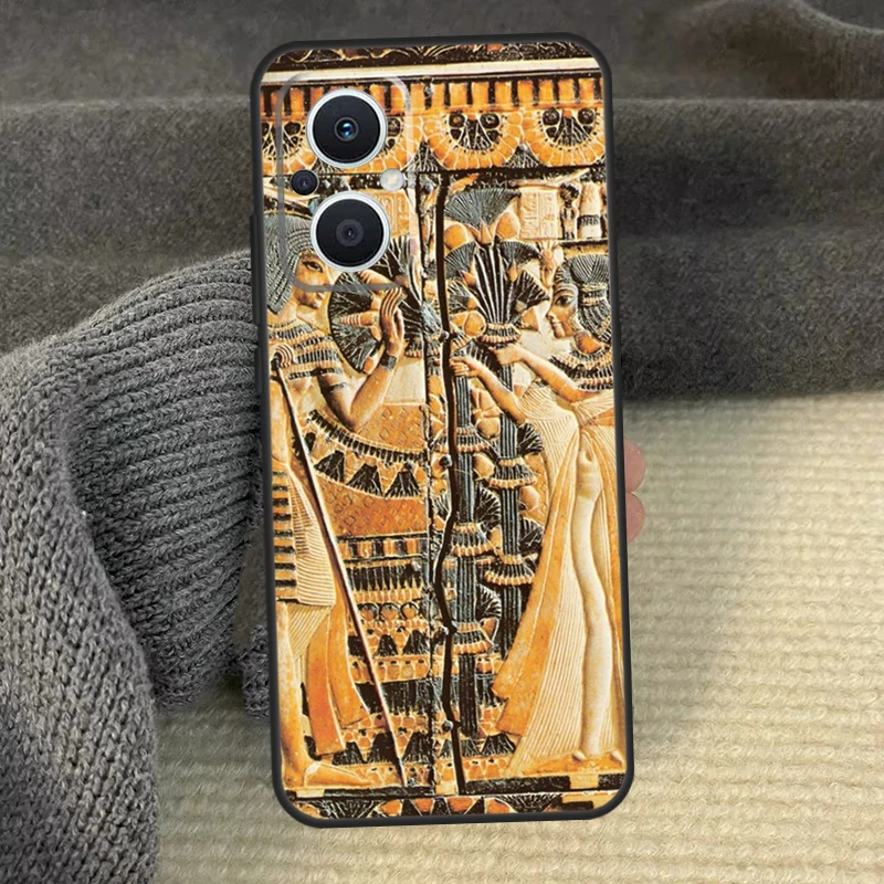 Египетский чехол для телефона с аккадским фараоном OPPO Reno 12 11 13 F 8T 7 8 10 Pro Find X8 X6 X3 X5