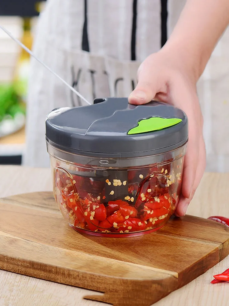 

Vegetable Chopper Manual Hand Pull String Vegetable Slicer Garlic Onion Cutter Egg Blender Meat Grinder Kitchen Accessories Tool