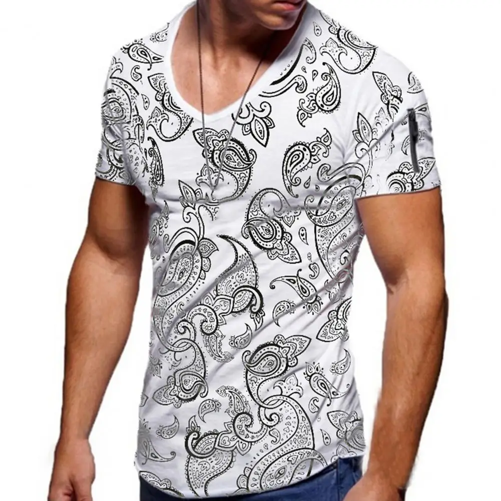 

Облегающие шикарные мужские топы с коротким рукавом, удобная летняя футболка с V-образным вырезом, повседневная мужская футболка