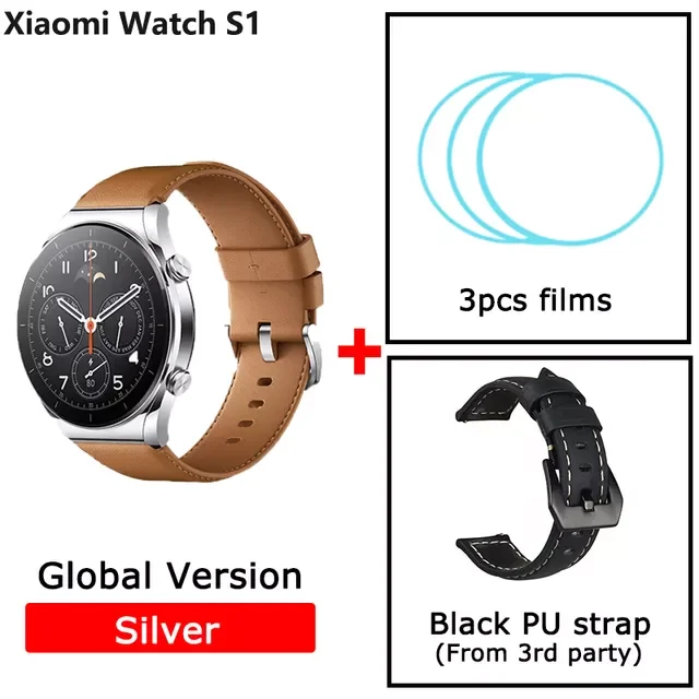 

Смарт-часы Xiaomi Mi Watch S1 мужские, водонепроницаемые Смарт-часы с функцией воспроизведения музыки и записи