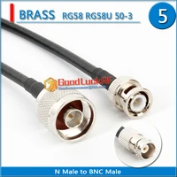 high quality l16 n male to bnc male female q9 jack connector pigtail jumper rg 58 rg58 3d fb extend cable 50 ohm low loss