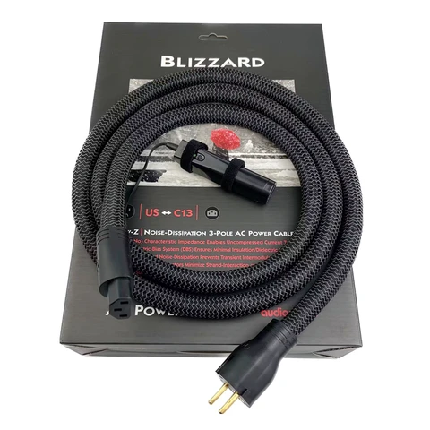Сверхчистый концентрированный шнур питания Blizzard, штепсельная вилка Schuko стандарта США/ЕС, Hi-Fi аудиокабель питания переменного тока с батареей 72 в