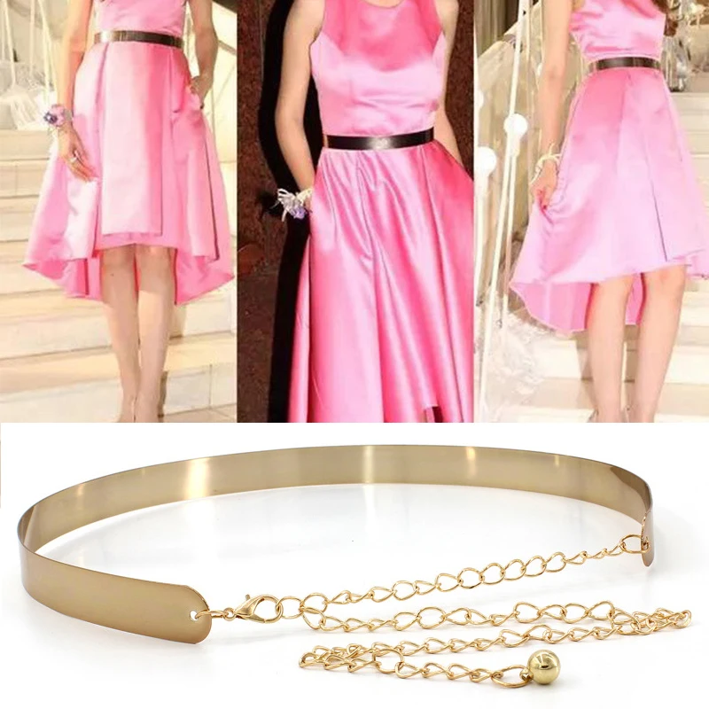 

Модный женский регулируемый металлический пояс золотистый Серебристый широкий пояс с блестками женский пояс с зеркальной цепочкой длинный кулон с блестками