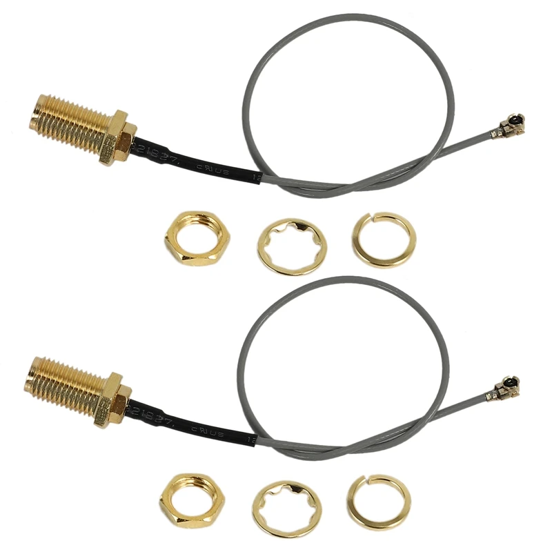 

2X IPX / U.Fl к гнезду SMA, перегородка, отрезной кабель, Mini-PCI 15 см, RF в сборе, золотистый