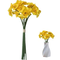 artificial daffodils flowers artificial flowers plants fake daffodils flower bouquets for home party office garden indoor
