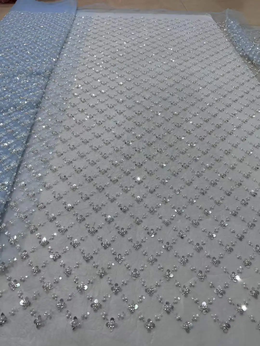 Роскошная африканская кружевная ткань с блестками и бисером 2023 нигерийская