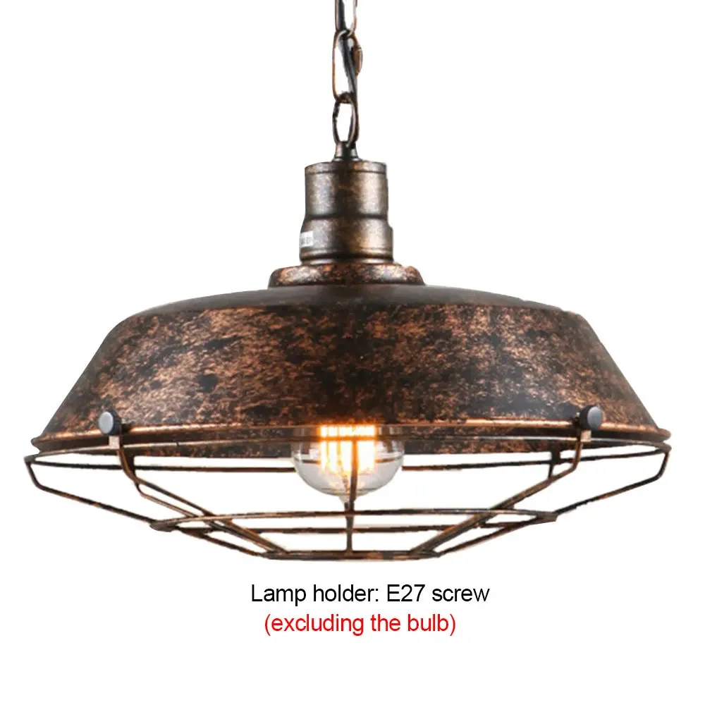 Потолочный светильник в стиле ретро круглый винтажный промышленный дизайн