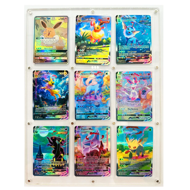 

9 шт./набор PTCG Pokemon Umbreon Eevee Sylveon GX VMAX английский № 3 игрушки хобби Коллекционная игра