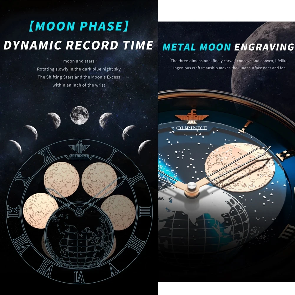 Новинка 3230 Роскошные автоматические часы OUPINKE для мужчин механические наручные