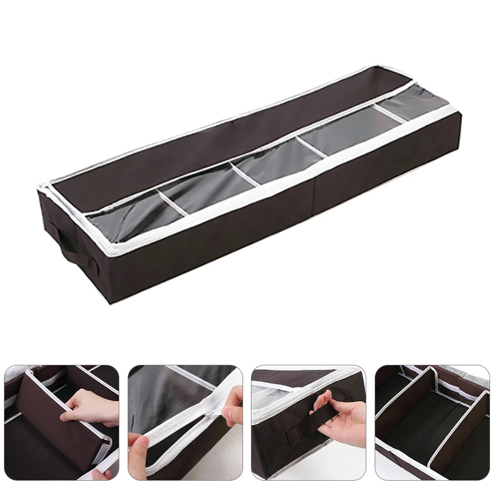 

Shoe Storage Underbed Bins Cubes Organizer Boxbedwindow Clear Lids Cabinet Fabric Shoes Stacking Closet Shelf Container
