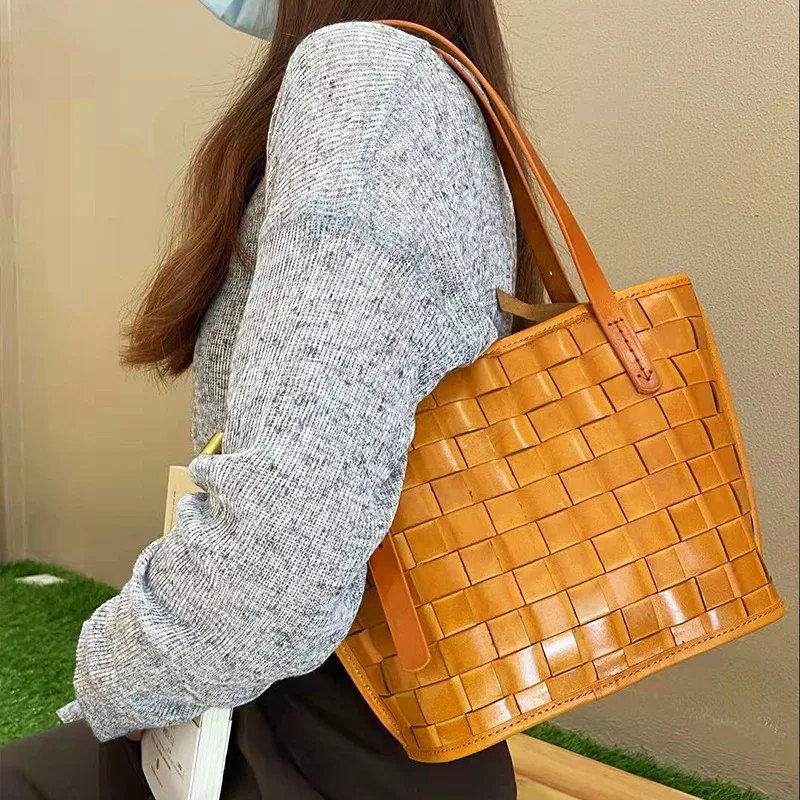 

Сумка Хобо Женская плетеная, модный саквояж из искусственной кожи, вязаный клатч и кошелек, деловые пляжные мешки зеленого цвета с плетением, лето 2023