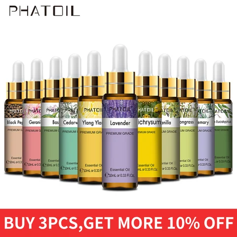 PHATOIL Чистое эфирное масло Лаванда Эвкалипт Ваниль