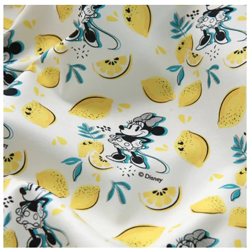 Корейская ткань из 100 хлопка с изображением мультяшного Микки и Минни для детей |