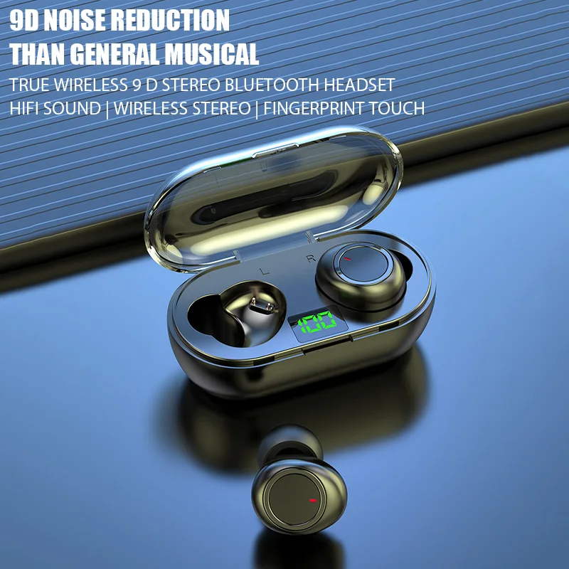 

TWS-стереонаушники Y50 с поддержкой Bluetooth 5,0 и зарядным футляром