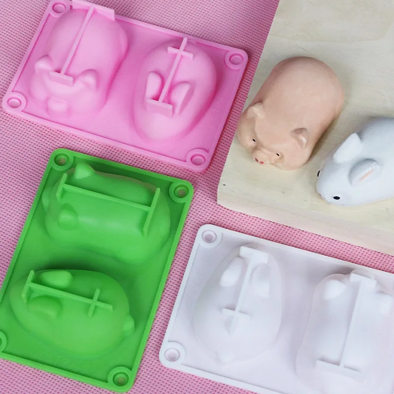 

Silicone 3D Bunny Rabbit Pig Cake Chocolate Molds For Baking Dessert Mousse Jelly Bread Cookie Sugar Pudding Decorating Moulds