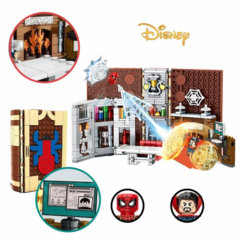 

Disney Marveling Spiderman Doctor Strange Peter Parker No Way Home Miles Iron Man Avengers Toy Figures Building Block Brick Kid