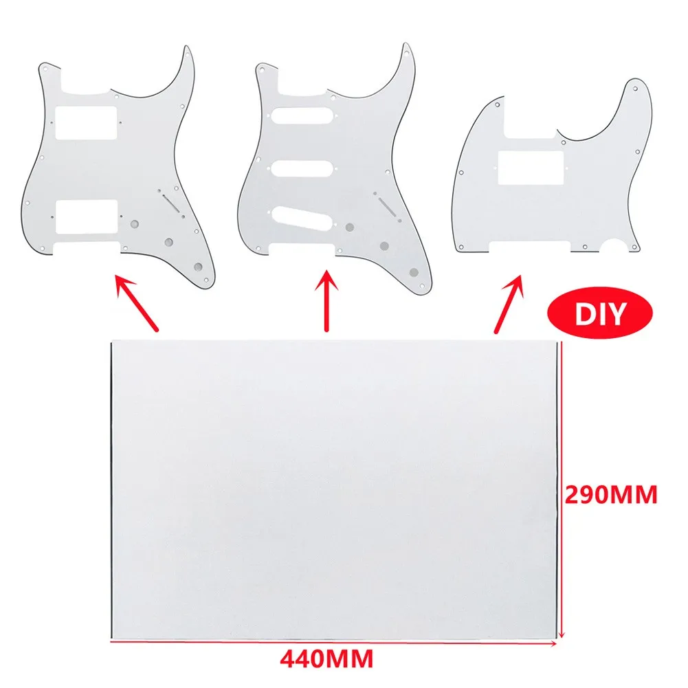 

1pc Blank Pickguard Sheet Electric Guitar Scratchplate DIY Material 44 X 29cm 3 Ply Customed Guitar Parts Guitar Accessories