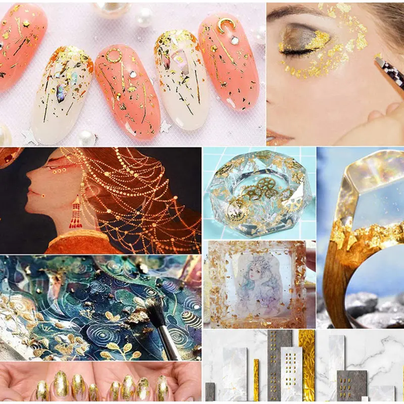 Блестки из искусственной Золотой серебряной и медной фольги 3g/5g/10/G блестящая