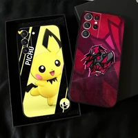 japan pokemon pikachu for samsung galaxy s22 s21 s20 plus ultra 5g for samsung s21 s20 fe phone case coque black funda soft
