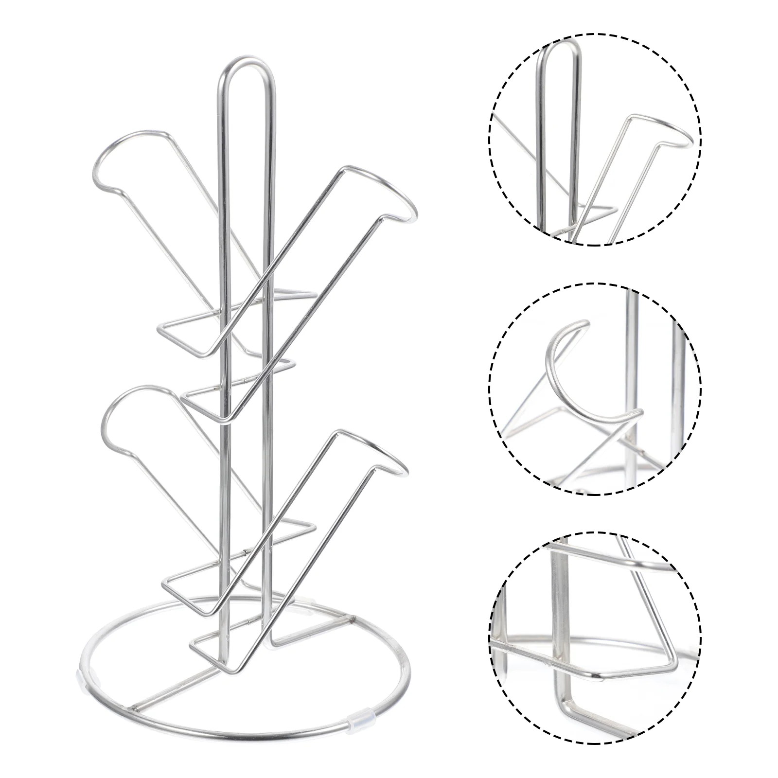 

Mug Cup Rack Holder Tree Stand Drying Countertop Organizer Coffee Bottle Storage Dryer Hanger Espresso Drainer Glasses Shelf Tea