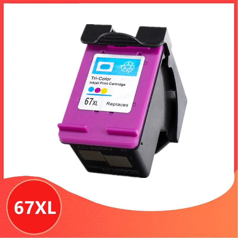 

67XL Ink Cartridge Replacement for hp67 For HP 67 XL Deskjet 2723 2752 1225 6020 6052 6055 6420 6452 4152 4140 4155 Printer