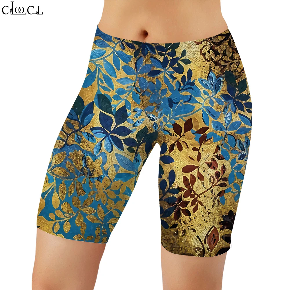 CLOOCL женские леггинсы розовые лилии шорты с 3D принтом брюки для женщин тренировки