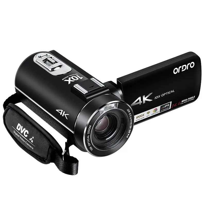 

Video Camcorder 4K Vlogging Camera Ordro AC7 10X Optical Zoom Full HD Camaras Filmadora for YouTube Blogger Filming