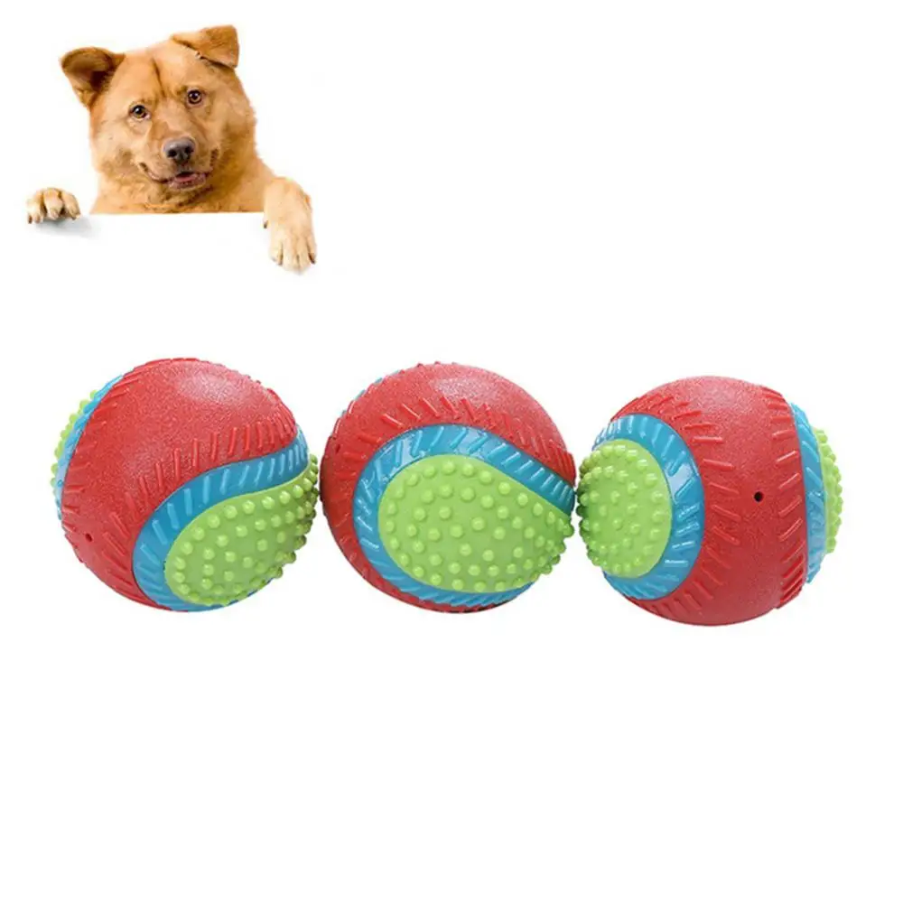 

Резиновая игрушка, Интерактивная пищалка для домашних животных, собак, щенков, мяч со вкусом говядины, жевательная игрушка для молара