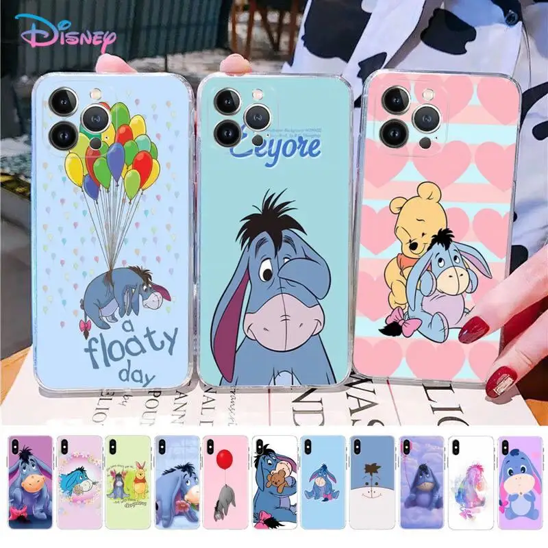 Disney Cartoon Donkey Eeyore Phone Case For iPhone 14 11 12 13 Mini Pro XS Max Cover 6 7 8 Plus X XR SE 2020 Funda Shell