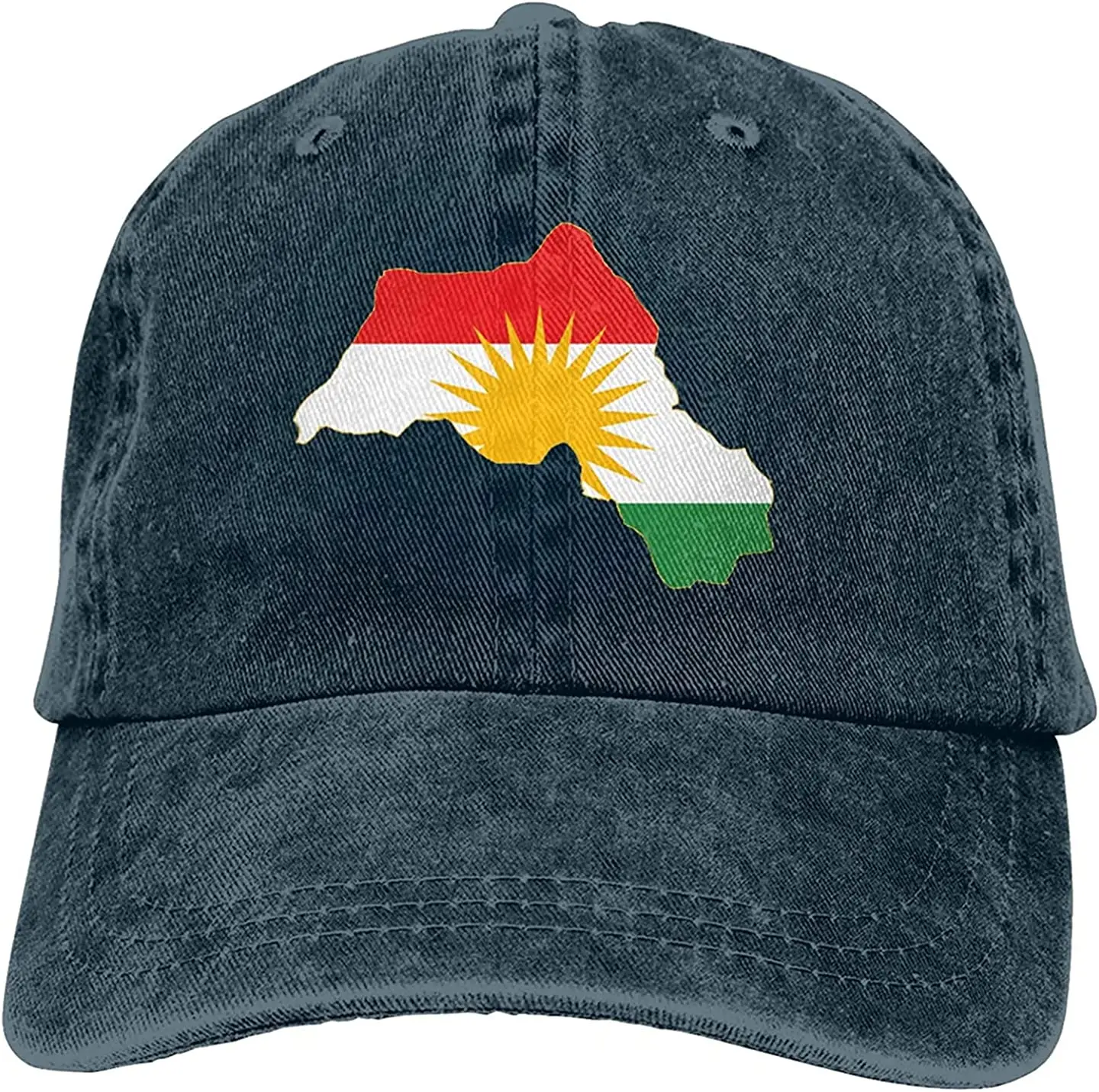 

Kurdistan Flag Map Unisex Casual Dad Hat Cotton Adjustable Baseball Cap