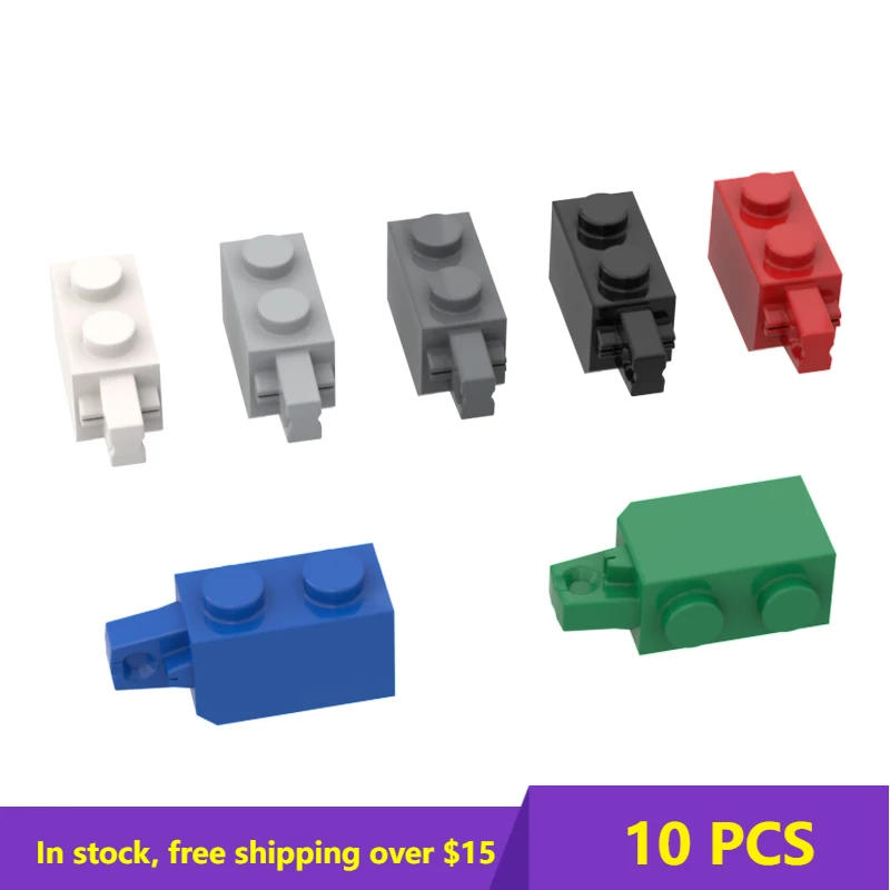 

10PCS MOC Compatible Assembles Particles 30364 Hinge Brick 1 x 2 For Building Blocks Parts DIY Educational High-Tech Parts Toys