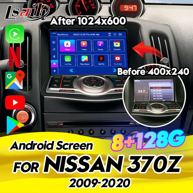 Lsailt 7-дюймовый 8G Android-экран для зарабатывания Nissan 370Z 370GT Android-интерфейс в комплекте