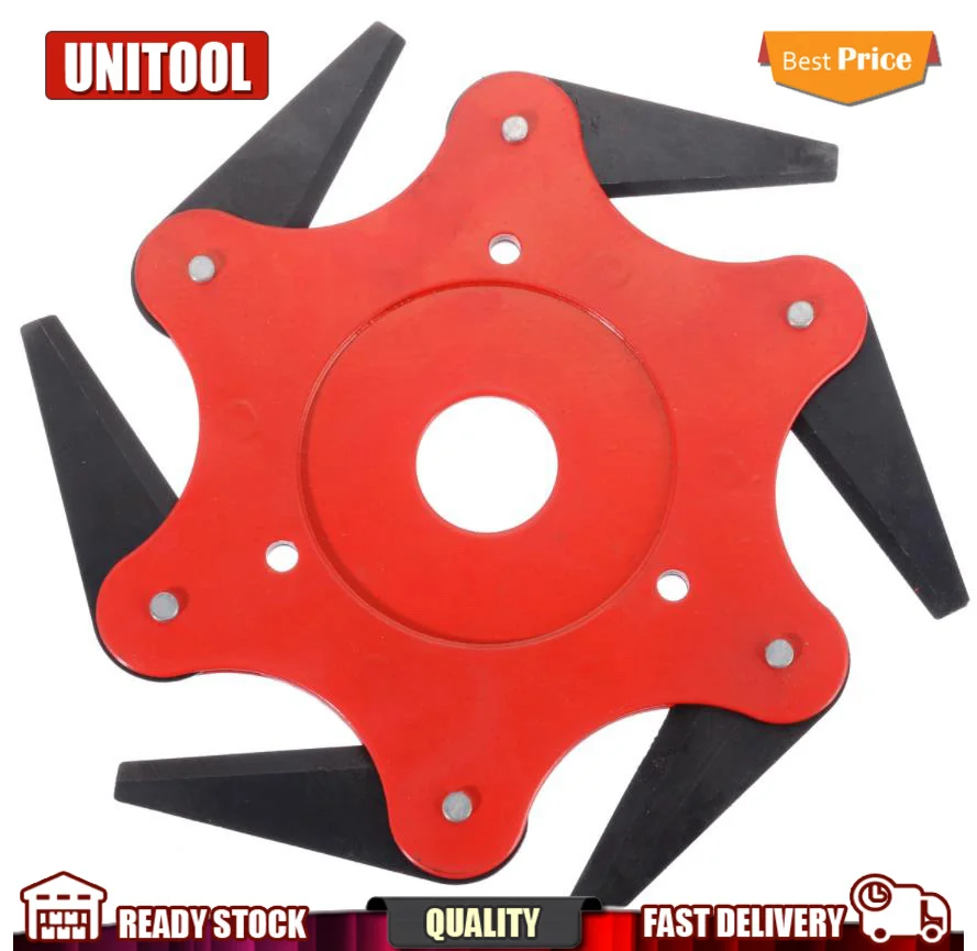 

6 Teeth Brush Cutter Blade Trimmer Metal Blades Trimmer Head 65Mn Garden Grass Trimmer Head For Lawn Mower