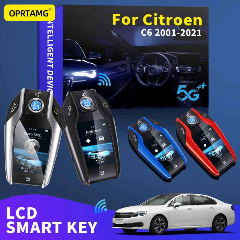 

OPRTAMG For Citroen C6 2001-2008 2009 2010 2011 2012 2013 2014 2015 2016 2017 2018 2019 2020 2021 Car smart LCD key accessories
