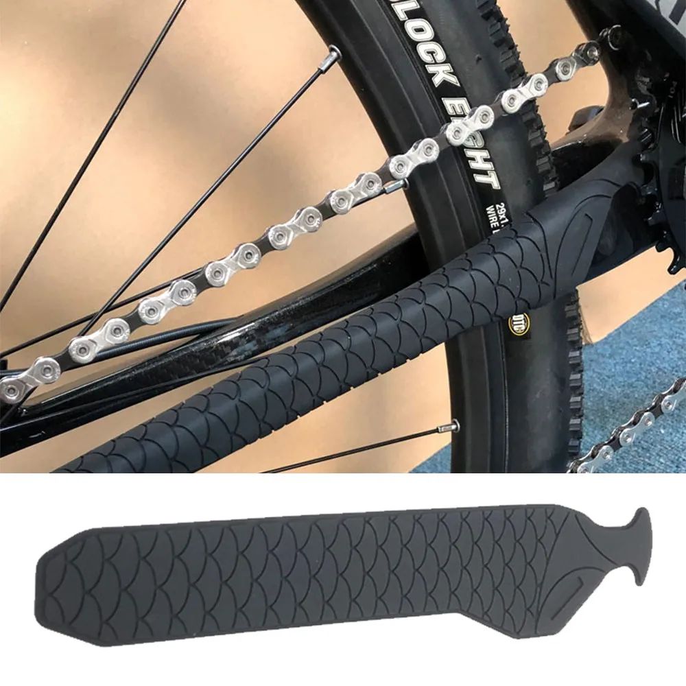 

Waterproof MTB Bike Chain Posted Guards Silicone MTB Road Frame Scratch-Resistant Protector 3D Structure Sticker Bike Parts