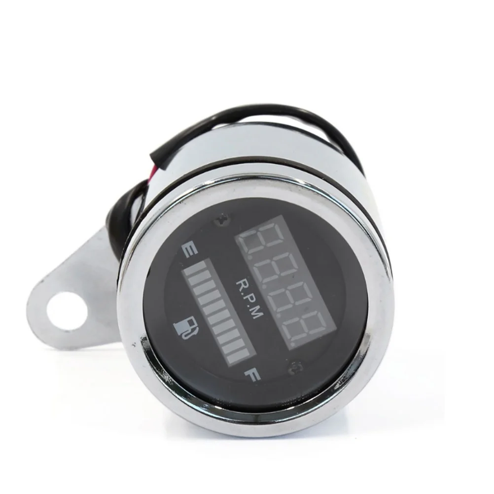

Universal LED Digital Voltmeter Voltage Motorcycle Gauge Waterproof 12V (Silver)