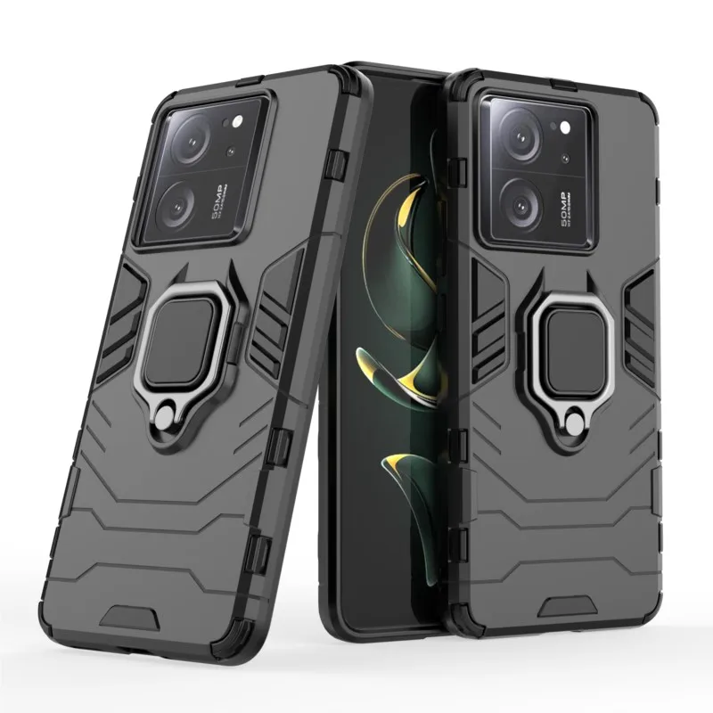 

For Redmi K60 Ultra Case for Xiaomi Redmi K60 Ultra Cover Fundas Coque Armor Finger Ring Holder Stand PC Bumper Redmi K60 Ultra