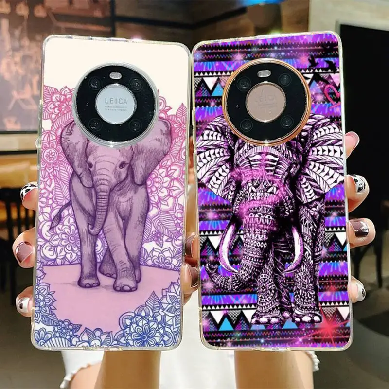 

RuiCaiCa Cute elephant Phone Case for Samsung S21 A10 for Redmi Note 7 9 for Huawei P30Pro Honor 8X 10i cover