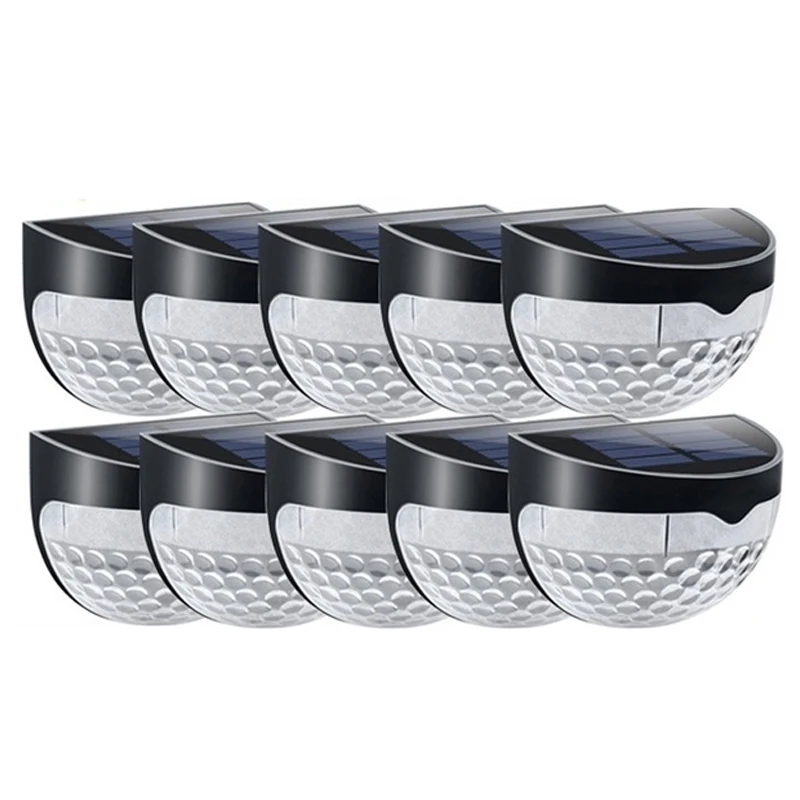 

10 Pcs Solar Power Lamp Outdoor Lights With 6 Leds Light Garden Yard Front Door Lighting