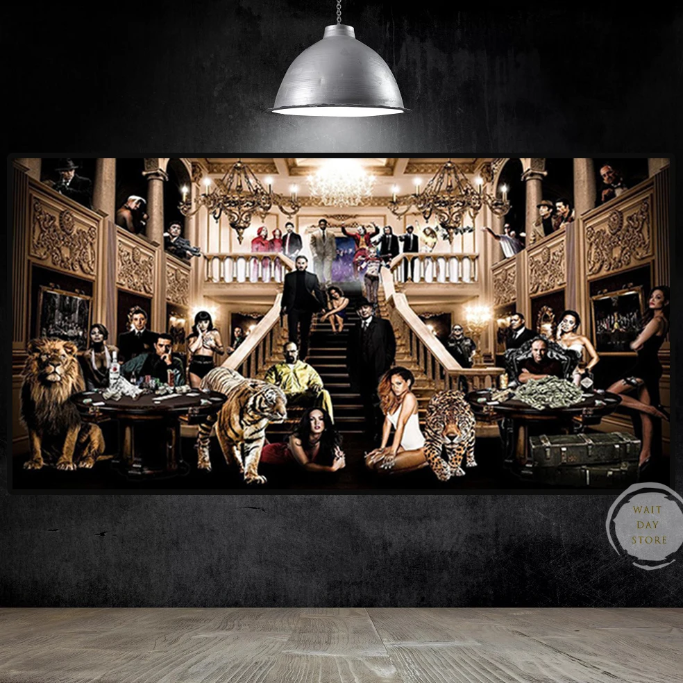 Фотообои с изображением персонажей крестного отца Картина на холсте плакаты