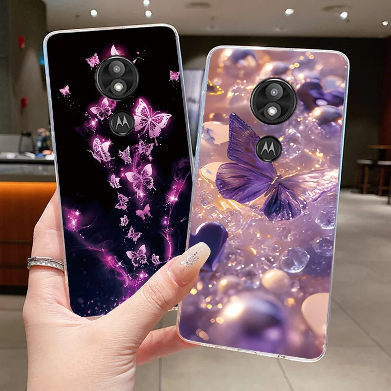Для Motorola Moto E5 Play Чехол Moto E5 Plus Capa Moto E4 Plus Защитные чехлы Цветок Бабочка Мягкий силиконовый чехол из ТПУ для телефона (art.: 3920d3c22151a) - 3920d3c22151a