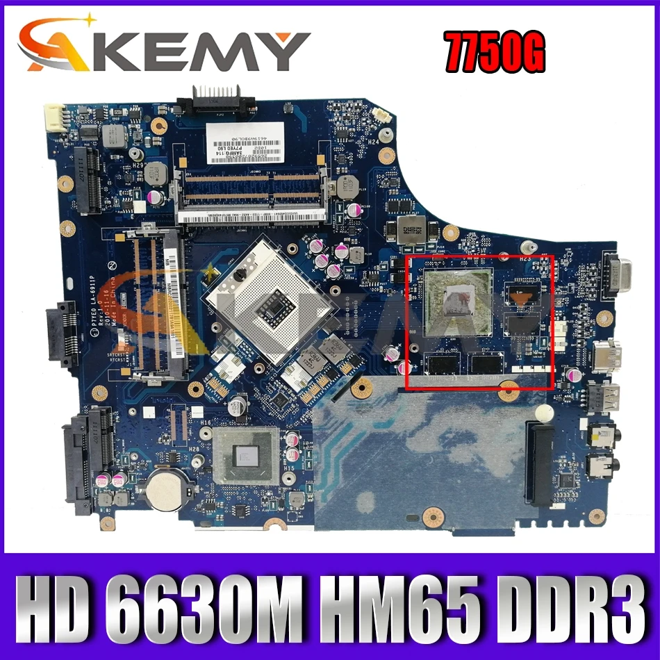 

AKEMY P7YE0 LA-6911P For acer aspire 7750G MBRMK02001 MB.RMK02.001 NBV5E11001 MBRCZ02002 ATI HD 6630M HM65 DDR3