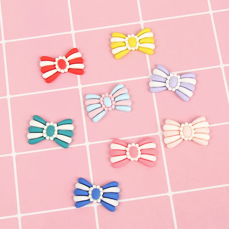 

10 шт. кавайный жемчужный бант с плоской задней стороной, кабошон, Скрапбукинг для декора телефона, аксессуары для рукоделия