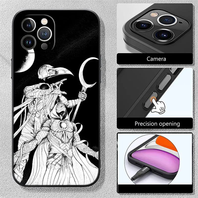Новый высококачественный чехол YK33 Moon Knight для сотовых телефонов iPhone 15 14 13 12 11 Pro Max
