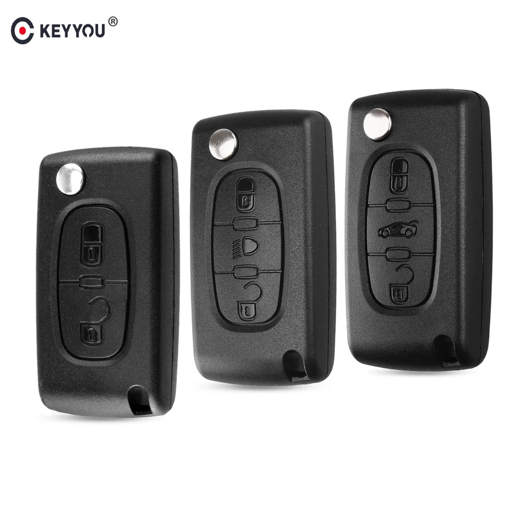 Чехол KEYYOU для дистанционного ключа Peugeot 207 307 308 407 607 807 Citroen C2 C3 C4 C5 C6 складной чехол