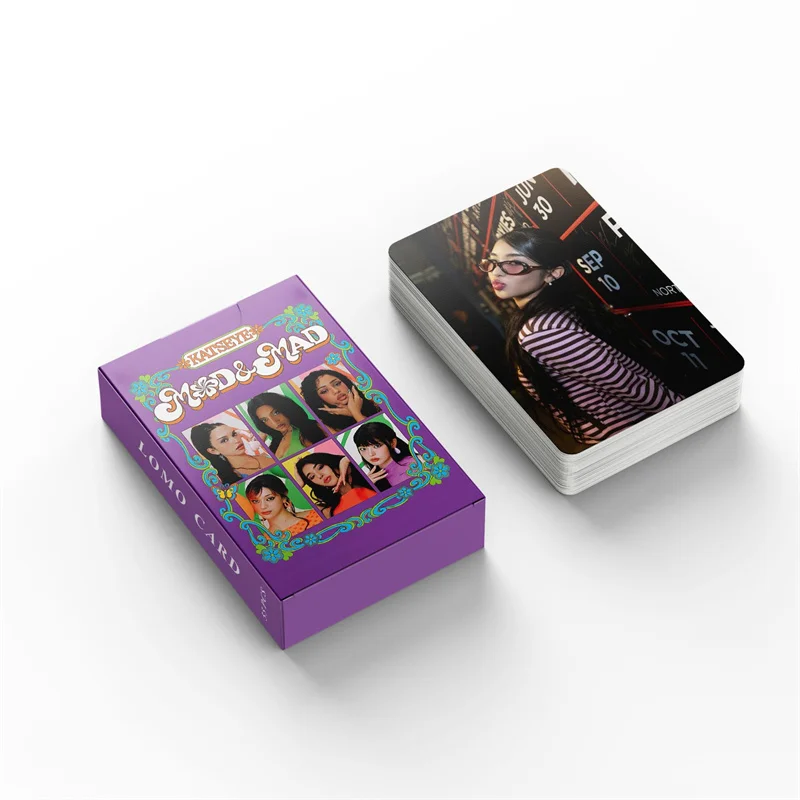 Фото 55 шт./компл. новый альбом ILLIT LOMO Card ILLIT BOMB Photo Card MOKA WONHEE YUNAH Открытка Коллекционная открытка для девочек Подарочная поздравительная открытка №4